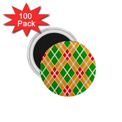 Colorful Color Pattern Diamonds 1 75  Magnets (100 Pack) 