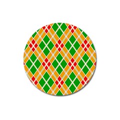 Colorful Color Pattern Diamonds Magnet 3  (round) by Simbadda