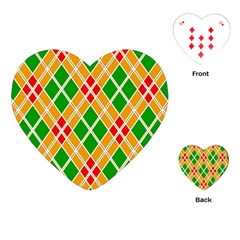 Colorful Color Pattern Diamonds Playing Cards (heart) 