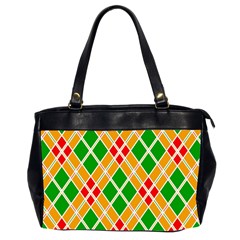 Colorful Color Pattern Diamonds Office Handbags (2 Sides) 