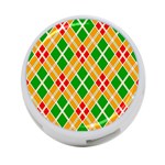 Colorful Color Pattern Diamonds 4-Port USB Hub (Two Sides)  Front