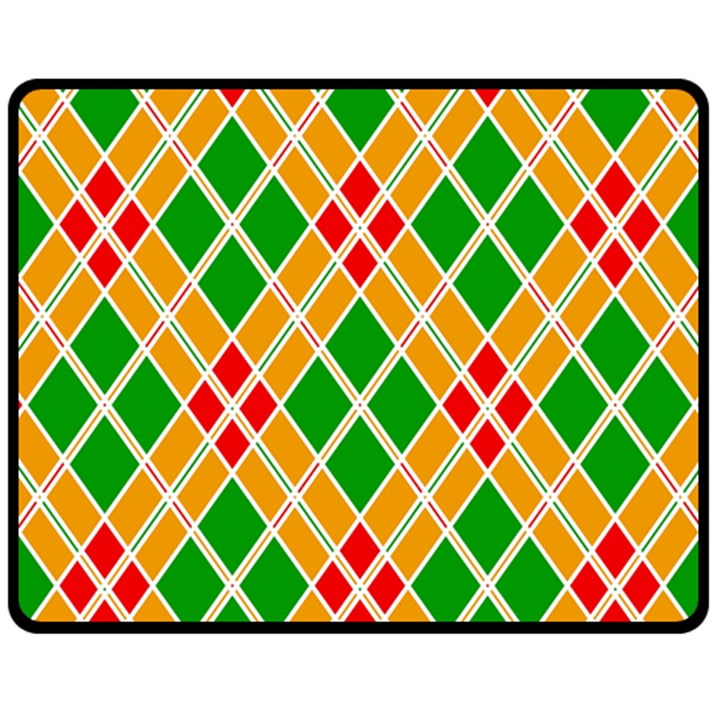 Colorful Color Pattern Diamonds Fleece Blanket (Medium) 