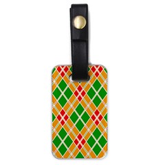 Colorful Color Pattern Diamonds Luggage Tags (one Side) 