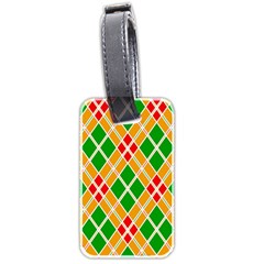 Colorful Color Pattern Diamonds Luggage Tags (two Sides)