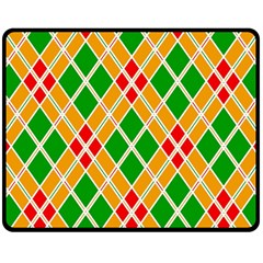 Colorful Color Pattern Diamonds Double Sided Fleece Blanket (medium) 