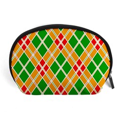 Colorful Color Pattern Diamonds Accessory Pouches (large) 