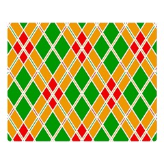 Colorful Color Pattern Diamonds Double Sided Flano Blanket (large)  by Simbadda