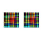 Abstract Color Background Form Cufflinks (Square) Front(Pair)