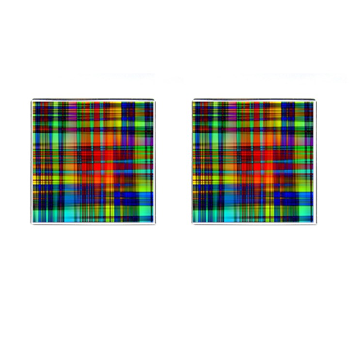 Abstract Color Background Form Cufflinks (Square)