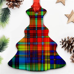 Abstract Color Background Form Christmas Tree Ornament (two Sides)