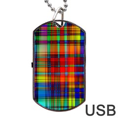 Abstract Color Background Form Dog Tag Usb Flash (two Sides)