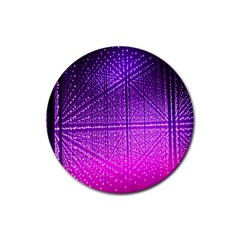 Pattern Light Color Structure Rubber Round Coaster (4 Pack)  by Simbadda