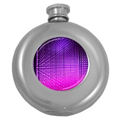 Pattern Light Color Structure Round Hip Flask (5 Oz)