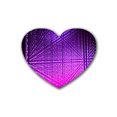 Pattern Light Color Structure Rubber Coaster (heart)  by Simbadda