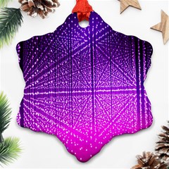 Pattern Light Color Structure Snowflake Ornament (two Sides)