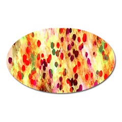 Background Color Pattern Abstract Oval Magnet