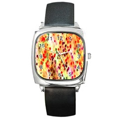 Background Color Pattern Abstract Square Metal Watch