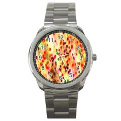 Background Color Pattern Abstract Sport Metal Watch by Simbadda