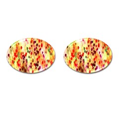 Background Color Pattern Abstract Cufflinks (oval) by Simbadda