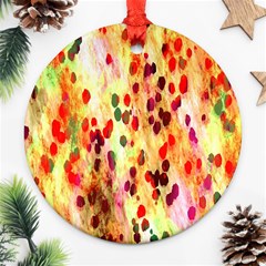 Background Color Pattern Abstract Round Ornament (two Sides) by Simbadda