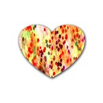 Background Color Pattern Abstract Heart Coaster (4 pack)  Front