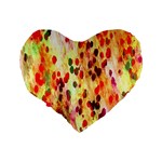 Background Color Pattern Abstract Standard 16  Premium Heart Shape Cushions Back