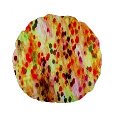 Background Color Pattern Abstract Standard 15  Premium Flano Round Cushions