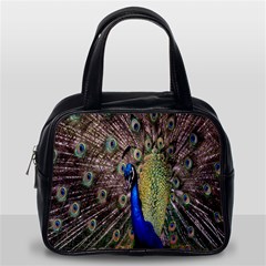 Multi Colored Peacock Classic Handbags (one Side)