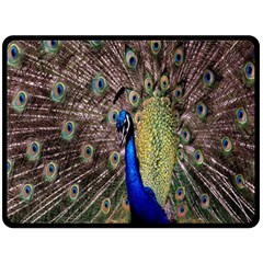 Multi Colored Peacock Fleece Blanket (large) 