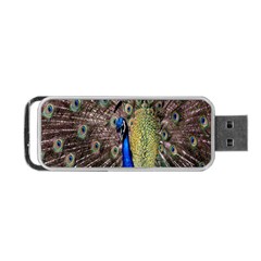 Multi Colored Peacock Portable Usb Flash (one Side) by Simbadda