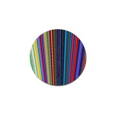 Multi Colored Lines Golf Ball Marker