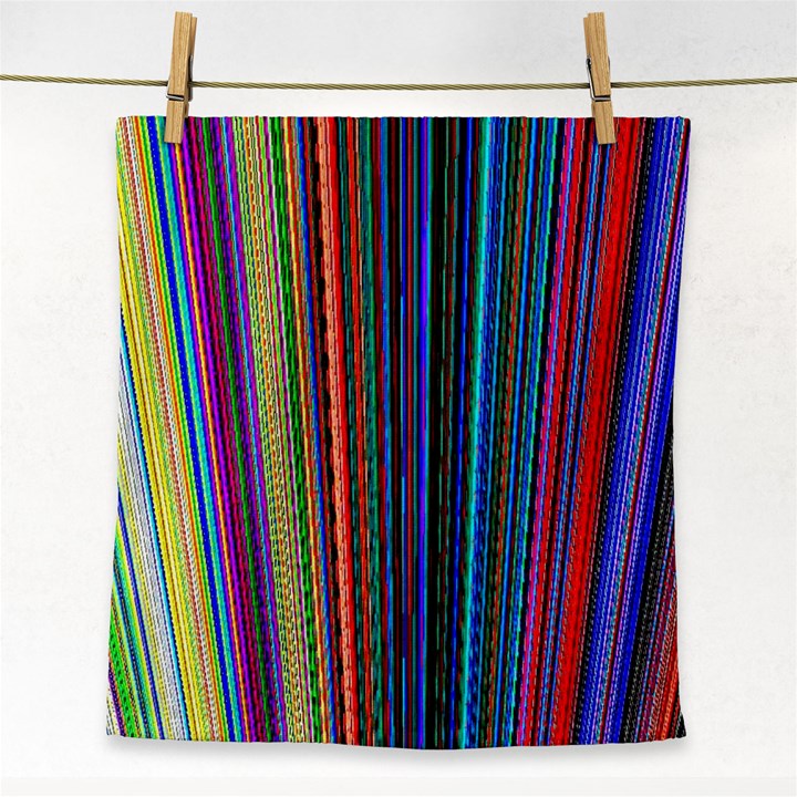 Multi Colored Lines Face Towel