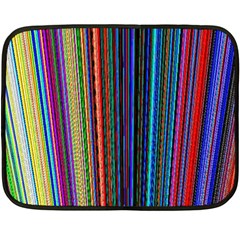 Multi Colored Lines Double Sided Fleece Blanket (mini) 