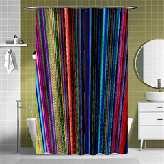 Multi Colored Lines Shower Curtain 48  X 72  (small) 