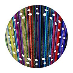 Multi Colored Lines Ornament (round Filigree) by Simbadda