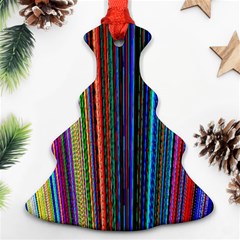 Multi Colored Lines Ornament (christmas Tree) 