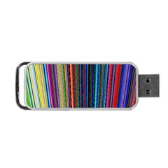 Multi Colored Lines Portable Usb Flash (one Side) by Simbadda