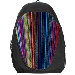 Multi Colored Lines Backpack Bag by Simbadda