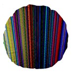 Multi Colored Lines Large 18  Premium Round Cushions Front