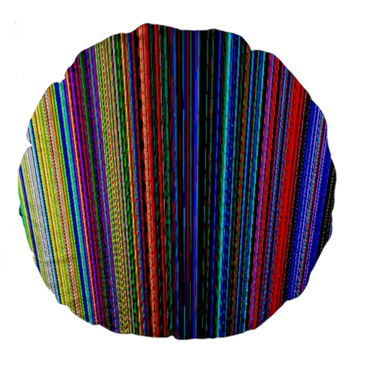 Multi Colored Lines Large 18  Premium Round Cushions