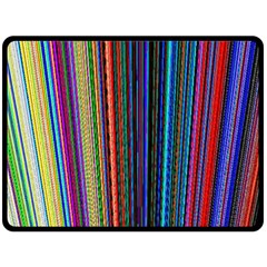 Multi Colored Lines Double Sided Fleece Blanket (large) 