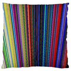 Multi Colored Lines Standard Flano Cushion Case (two Sides) by Simbadda