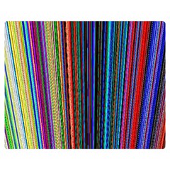 Multi Colored Lines Double Sided Flano Blanket (medium)  by Simbadda