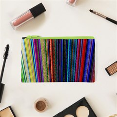 Multi Colored Lines Cosmetic Bag (xs)