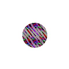 Multi Color Wave Abstract Pattern 1  Mini Buttons