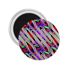 Multi Color Wave Abstract Pattern 2 25  Magnets by Simbadda