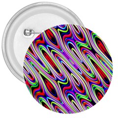 Multi Color Wave Abstract Pattern 3  Buttons by Simbadda