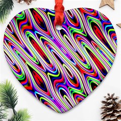 Multi Color Wave Abstract Pattern Ornament (heart)