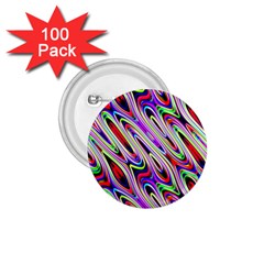 Multi Color Wave Abstract Pattern 1 75  Buttons (100 Pack)  by Simbadda