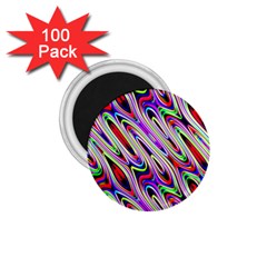 Multi Color Wave Abstract Pattern 1 75  Magnets (100 Pack)  by Simbadda